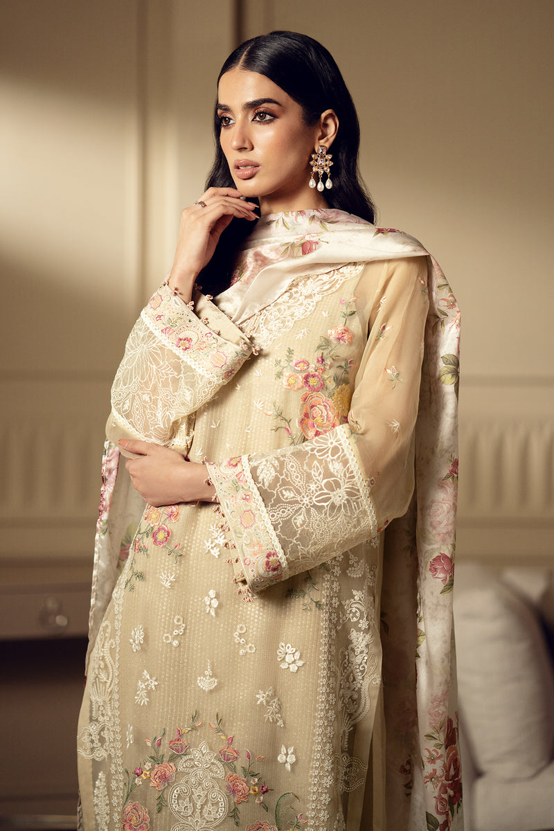 Baroque | Luxury Pret 24 | CHIFFON UF-513 - Designer Dress with Intricate embroidery and embellishments. Shop elegent wedding dress at Maria Faisal.
