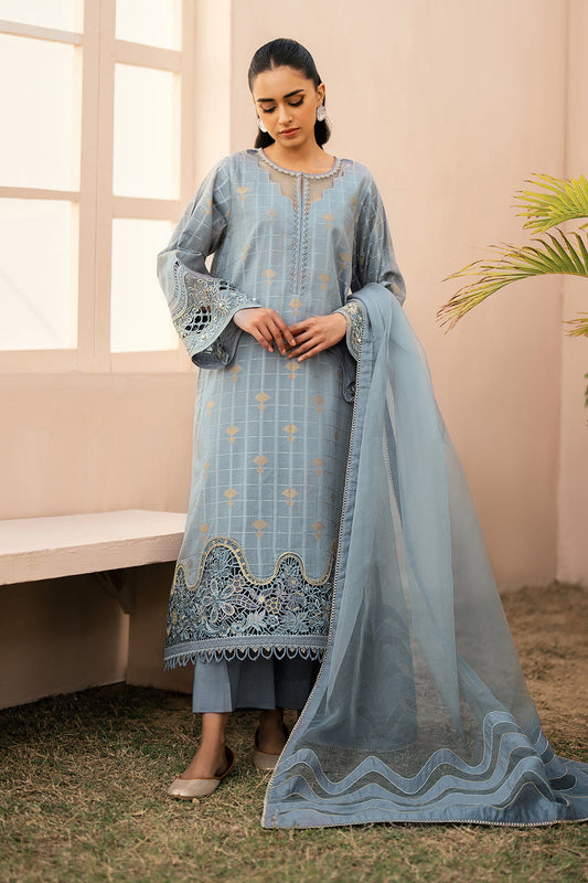 Baroque | Luxury Pret 24 | JACQUARD LAWN UF-606 - Designer Dress with Intricate embroidery and embellishments. Shop elegent wedding dress at Maria Faisal.