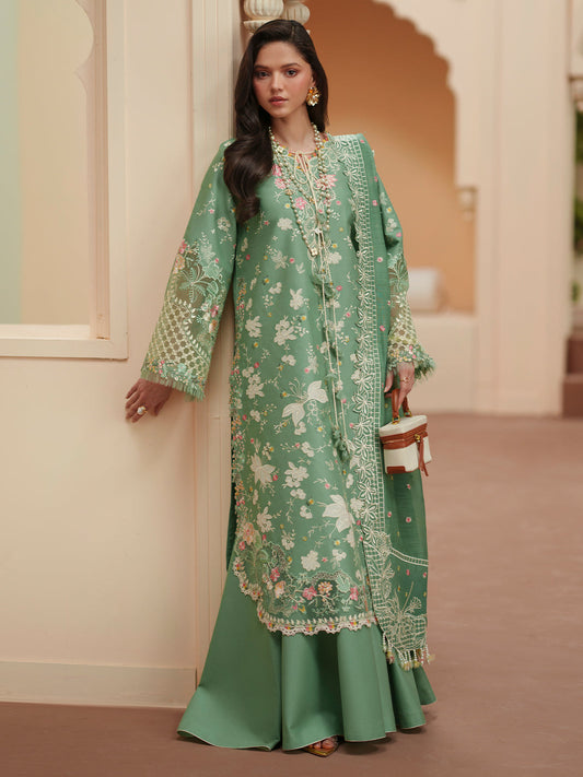 Bin Ilyas | Mashriq Luxury Lawn 26 | D-117-A - Luxury Dress - available at Maria Faisal in UK and USA.
