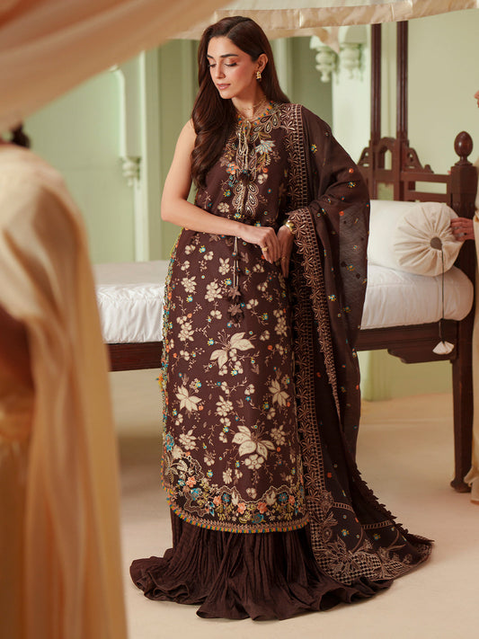 Bin Ilyas | Mashriq Luxury Lawn 26 | D-117-B - Luxury Dress - available at Maria Faisal in UK and USA.