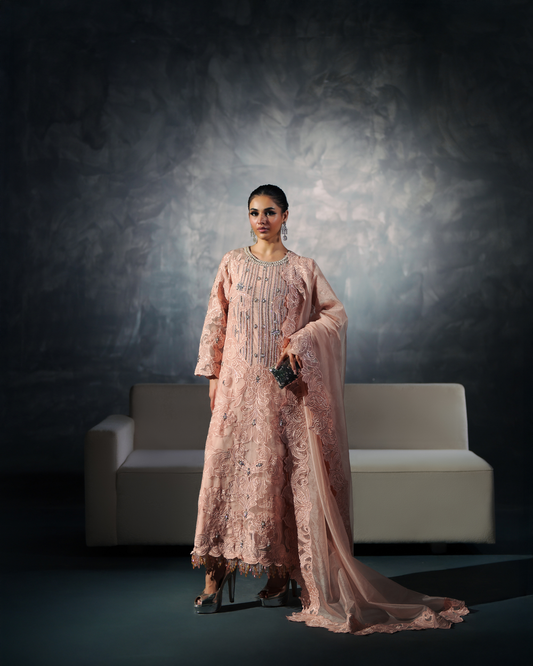 Vasal | Zyra Luxe Pret 26 | Peach Charm - Ladies Clothes - Maria Faisal