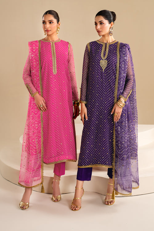 Baroque | Luxury Pret 24 | CHIFFON UF-626 - Designer Dress with Intricate embroidery and embellishments. Shop elegent wedding dress at Maria Faisal.