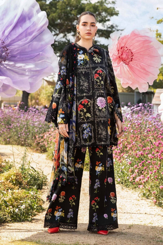 Maria B | M Prints 25 | MPT-2511-B by Maria Faisal - Registered Vendor of : Maria B - type : Ladies Clothes - 100% original wedding dresses
