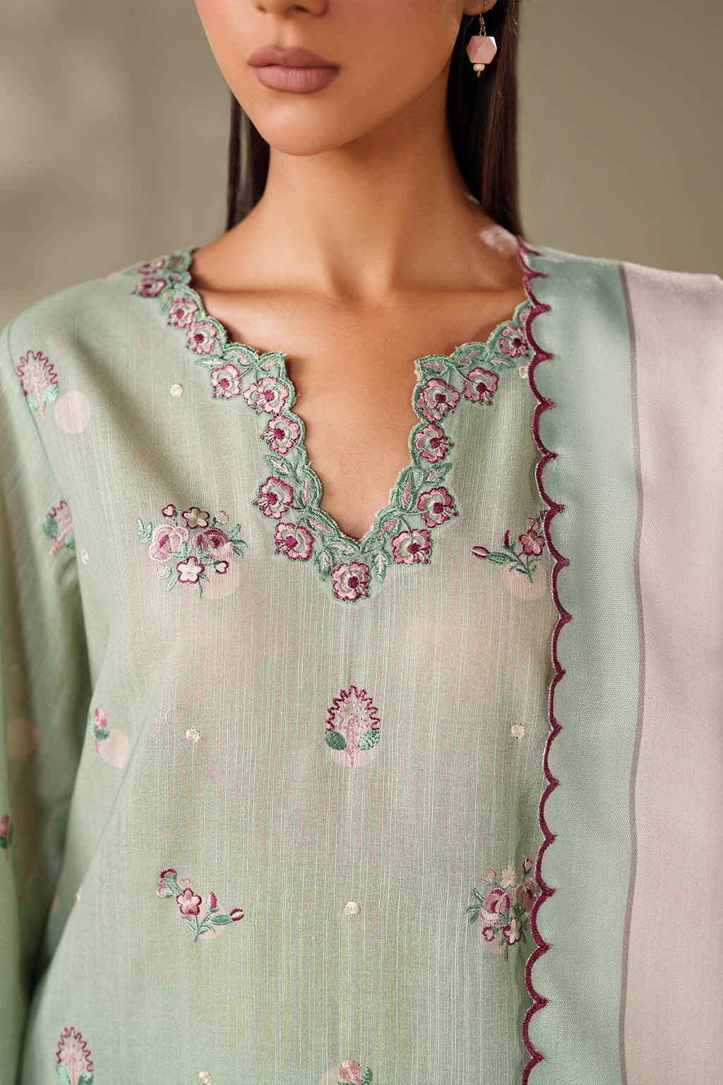 Iznik | Winter Chapter 25 | UE-563 Printed Khaddar - Casual Dress - available at Maria Faisal in UK and USA.