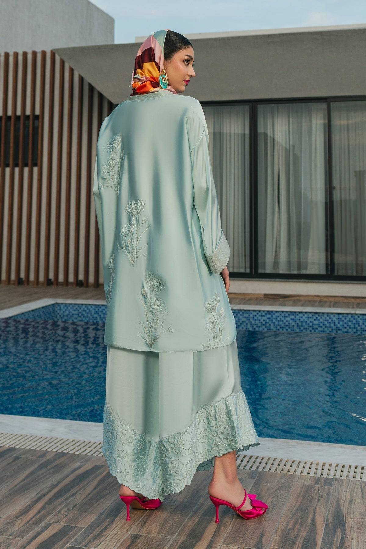 Fahad Hussayn | Lawn Banger | Aqua Babe by Maria Faisal - Registered Vendor of : Erum Khan - type : Ladies Clothes - 100% original wedding dresses