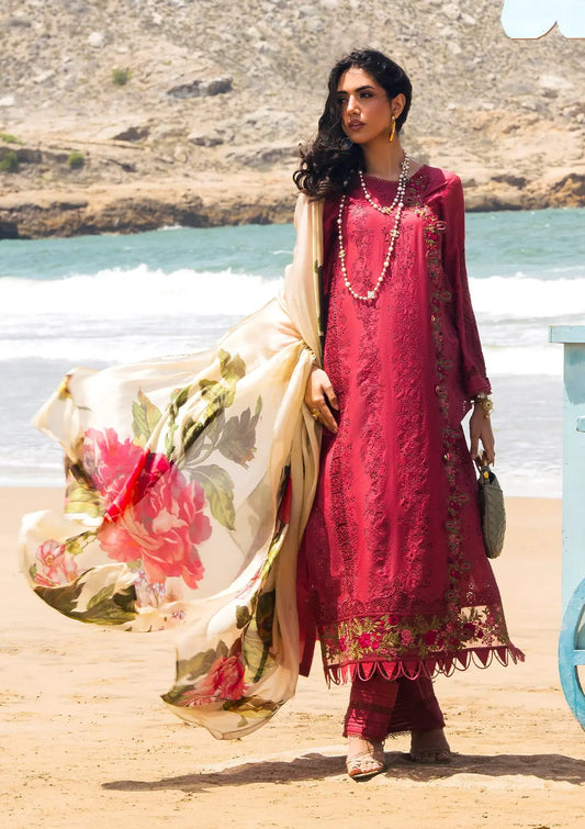 Elaf Premium | Hai Kuch Festive Lawn 24 | EHK-05 Naaz - Designer Dress with Intricate embroidery and embellishments. Shop elegent wedding dress at Maria Faisal.