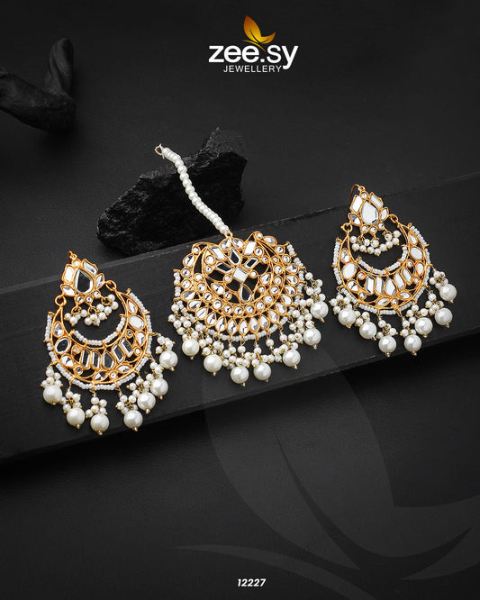 Kundan Bindiya Earrings - Earrings 