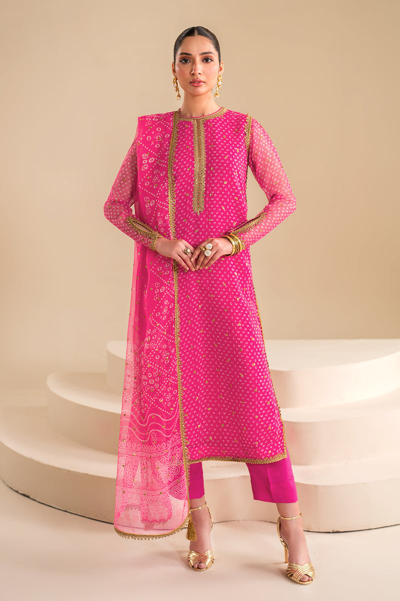 Baroque | Luxury Pret 24 | CHIFFON UF-626 - Designer Dress with Intricate embroidery and embellishments. Shop elegent wedding dress at Maria Faisal.