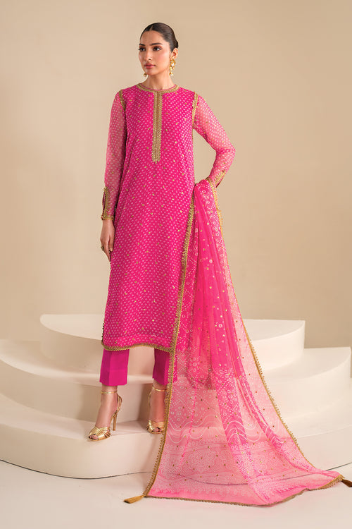 Baroque | Luxury Pret 24 | CHIFFON UF-626 - Designer Dress with Intricate embroidery and embellishments. Shop elegent wedding dress at Maria Faisal.