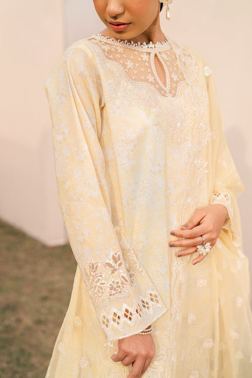 Baroque | Luxury Pret 24 | LAWN UF-607 - Designer Dress with Intricate embroidery and embellishments. Shop elegent wedding dress at Maria Faisal.