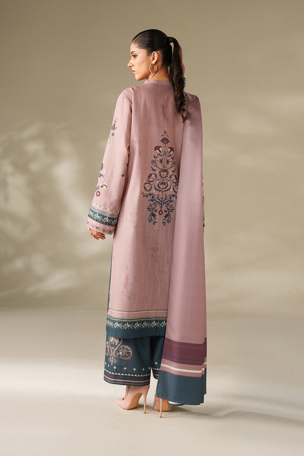 Iznik | Winter Chapter 25 | UE-569 Printed Khaddar - Casual Dress - available at Maria Faisal in UK and USA.