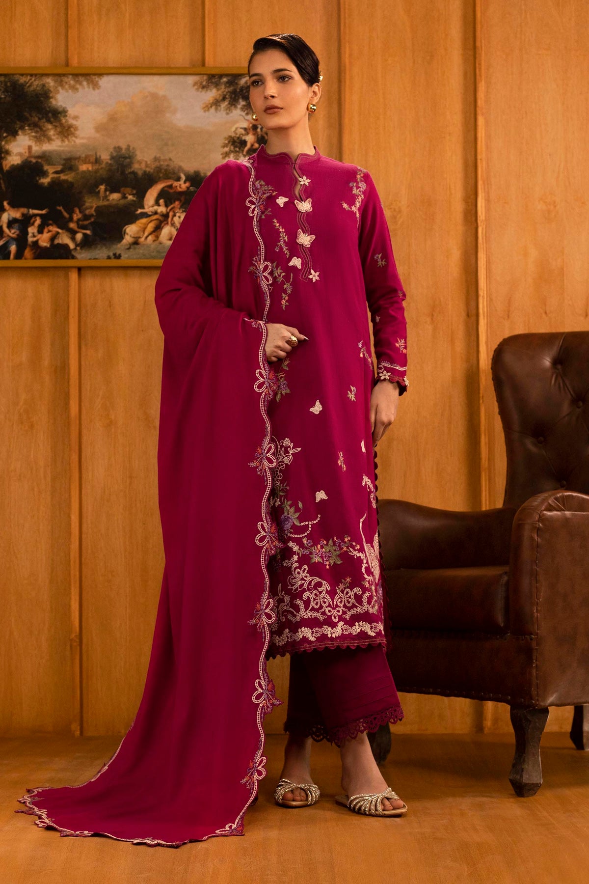 Sana Safinaz | Muzlin Winter 25 | 012A - Casual Dress - available at Maria Faisal in UK and USA.