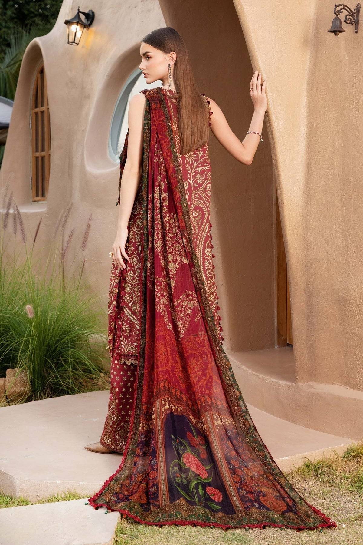 Maria B | M Prints 25 | MPT-2512-A by Maria Faisal - Registered Vendor of : Maria B - type : Ladies Clothes - 100% original wedding dresses