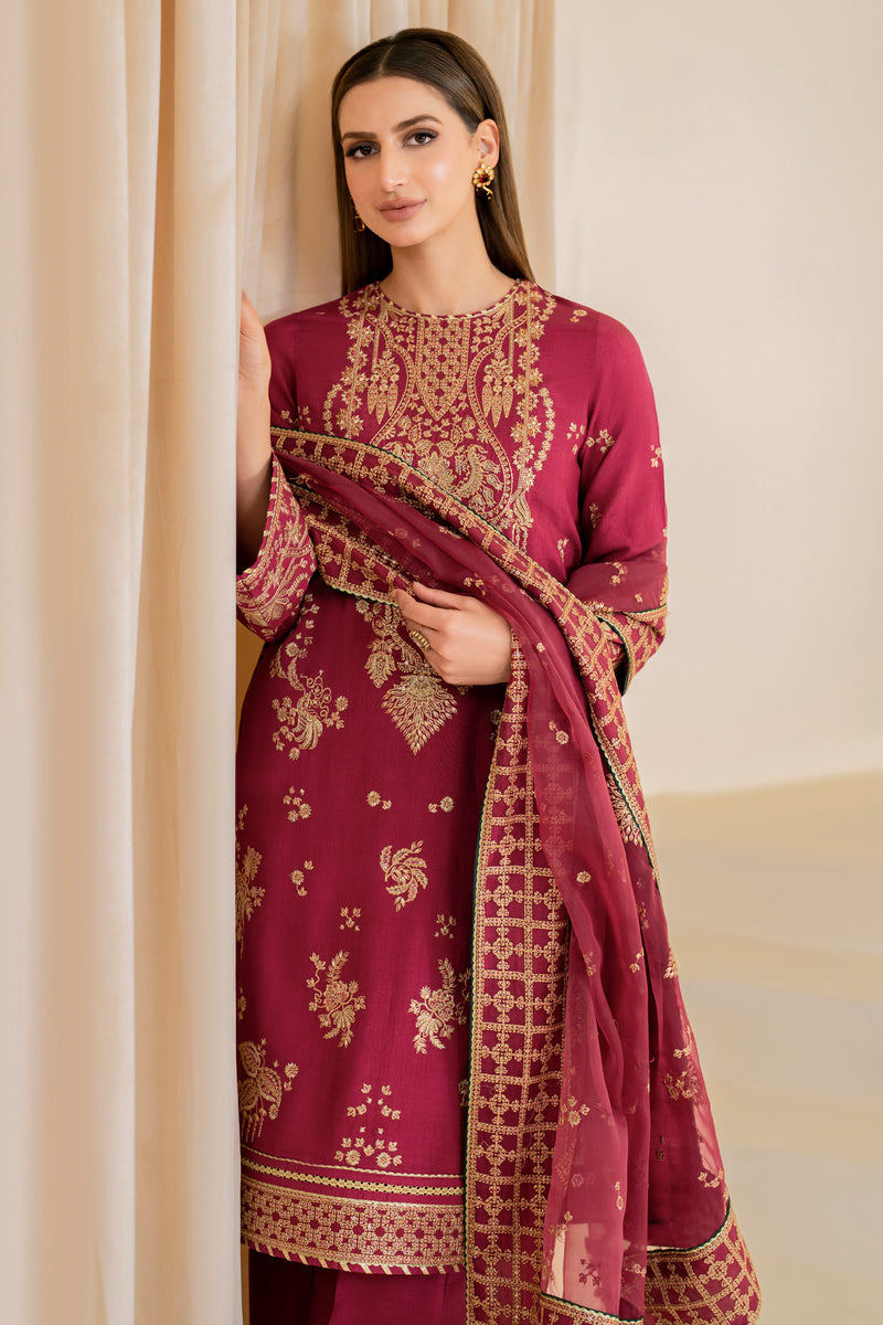Jazmin | Formals Collection | Raw Silk UR-7022 - Ladies Clothes - Maria Faisal