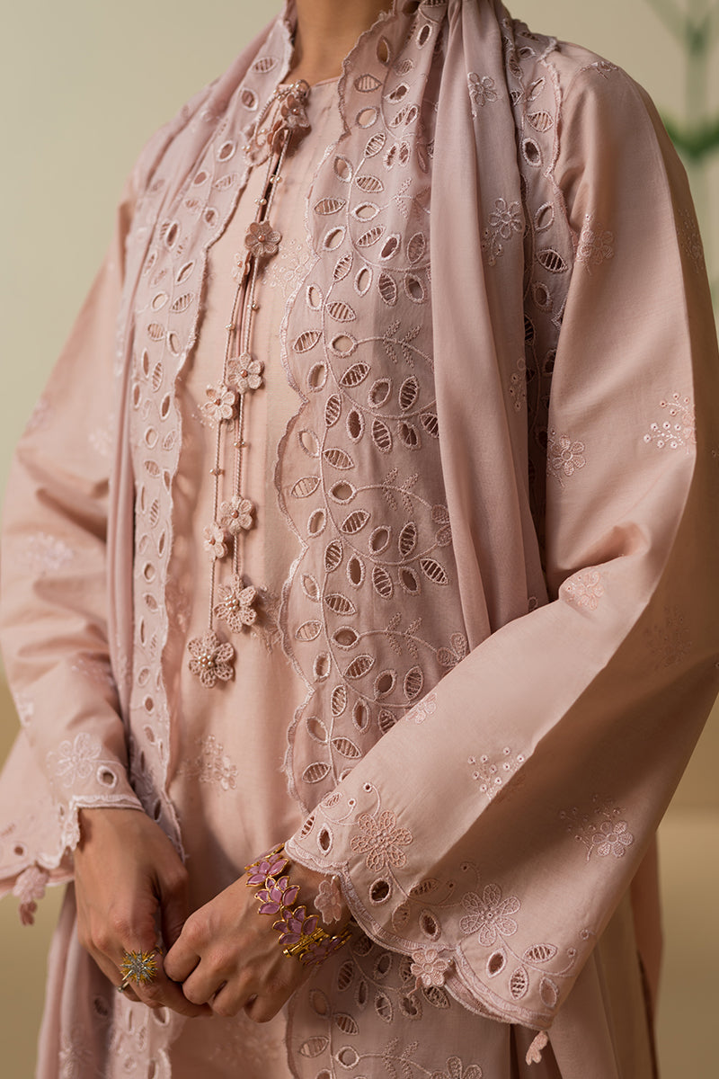 Cross Stitch | Chikankari Lawn 25 | PALE MAUVE - Ladies Clothes 