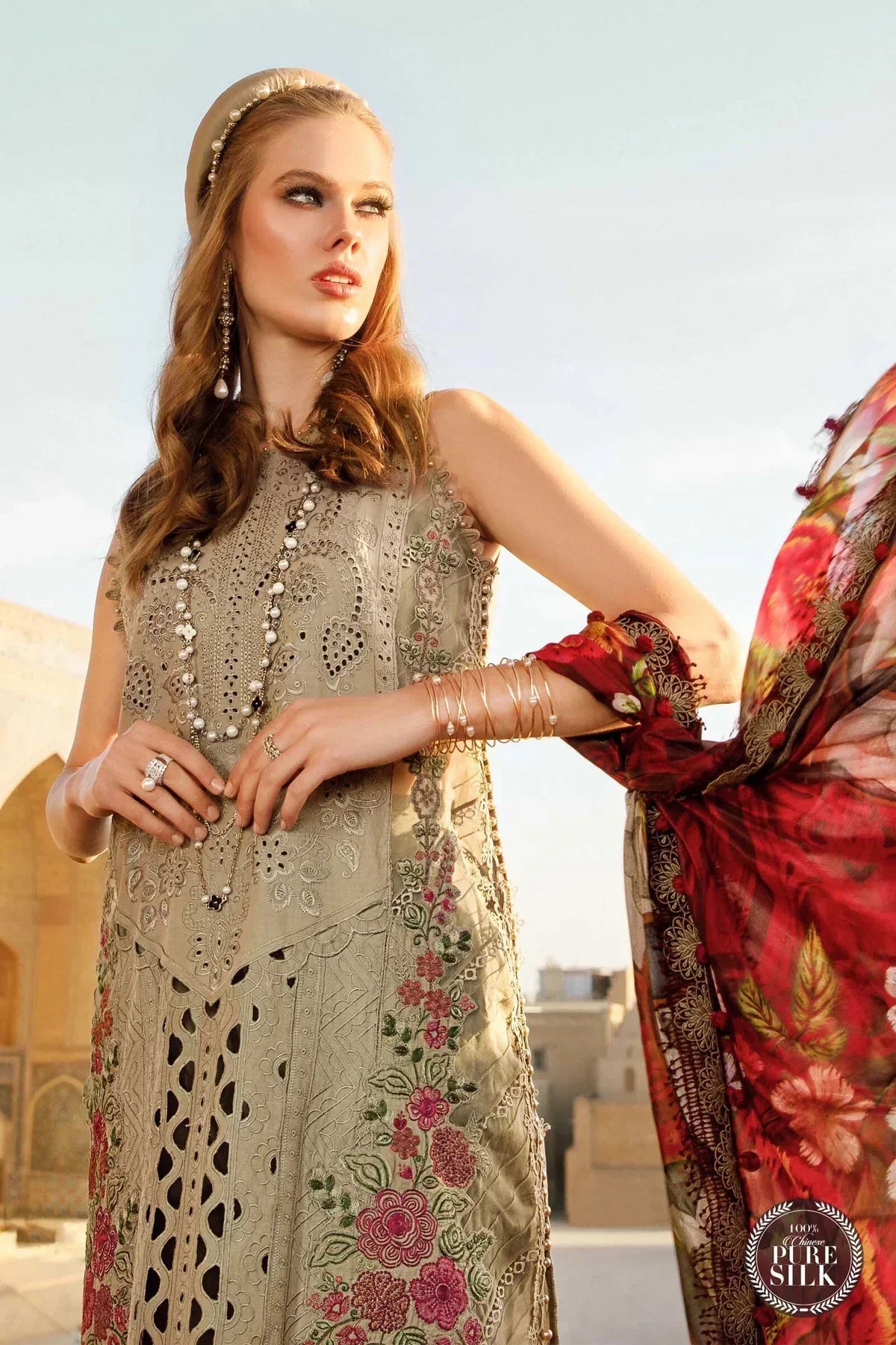 Maria B | Luxury Lawn | D-2313-A - Ladies Clothes - Maria Faisal