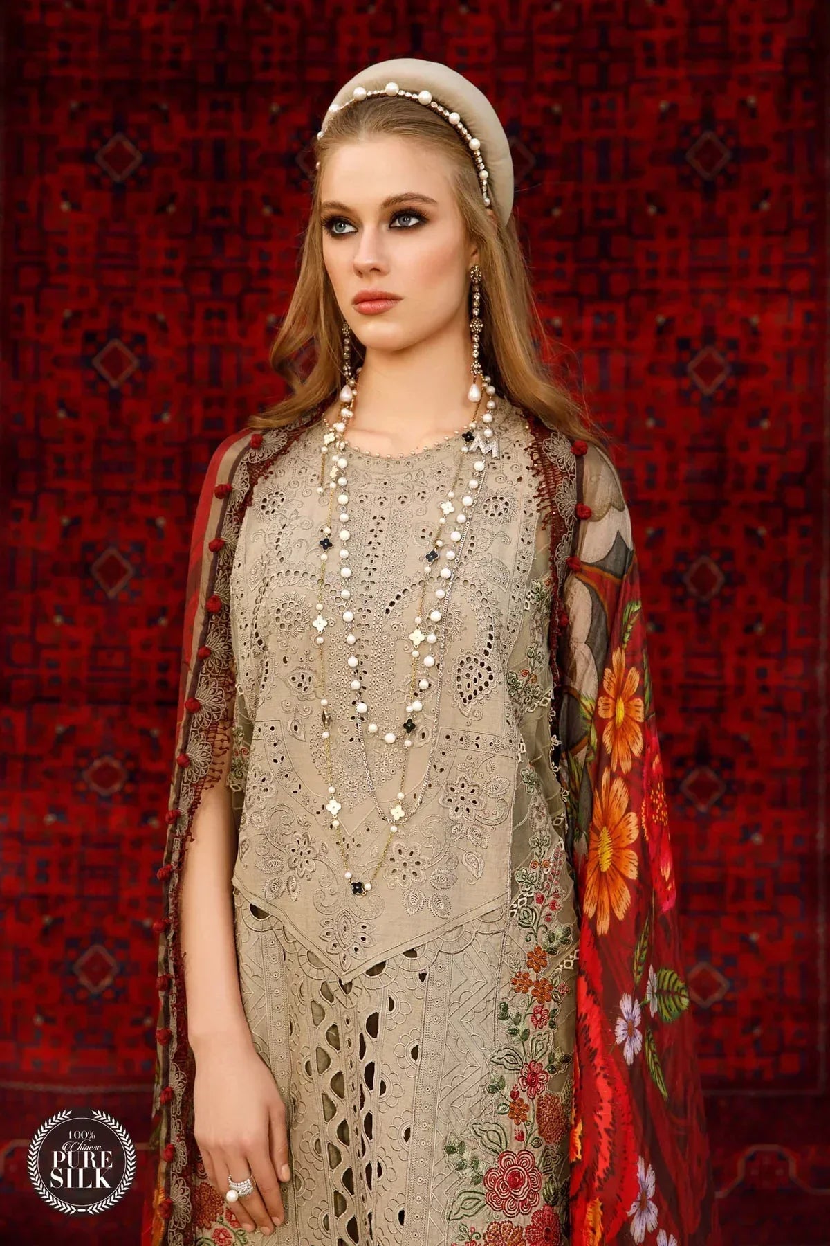 Maria B | Luxury Lawn | D-2313-A - Ladies Clothes - Maria Faisal
