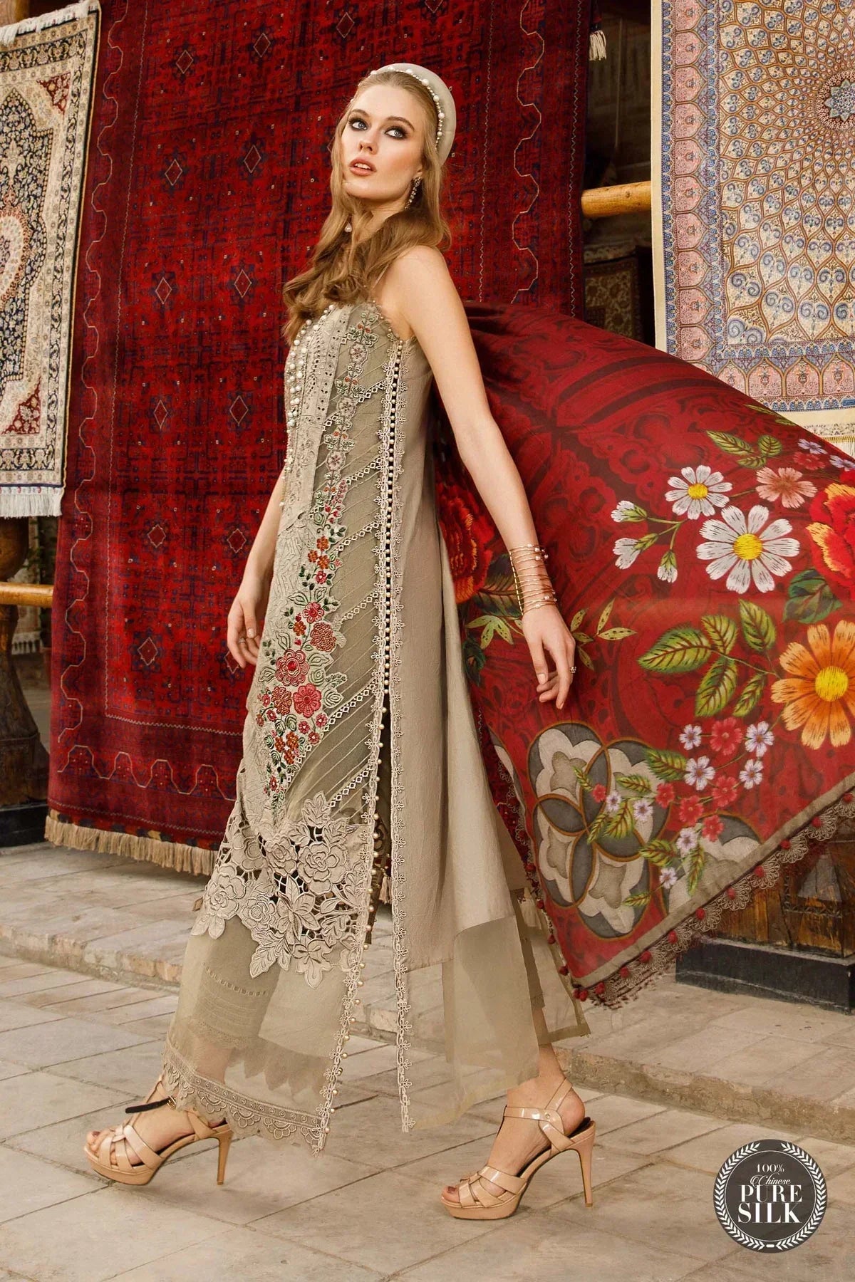 Maria B | Luxury Lawn | D-2313-A - Ladies Clothes - Maria Faisal