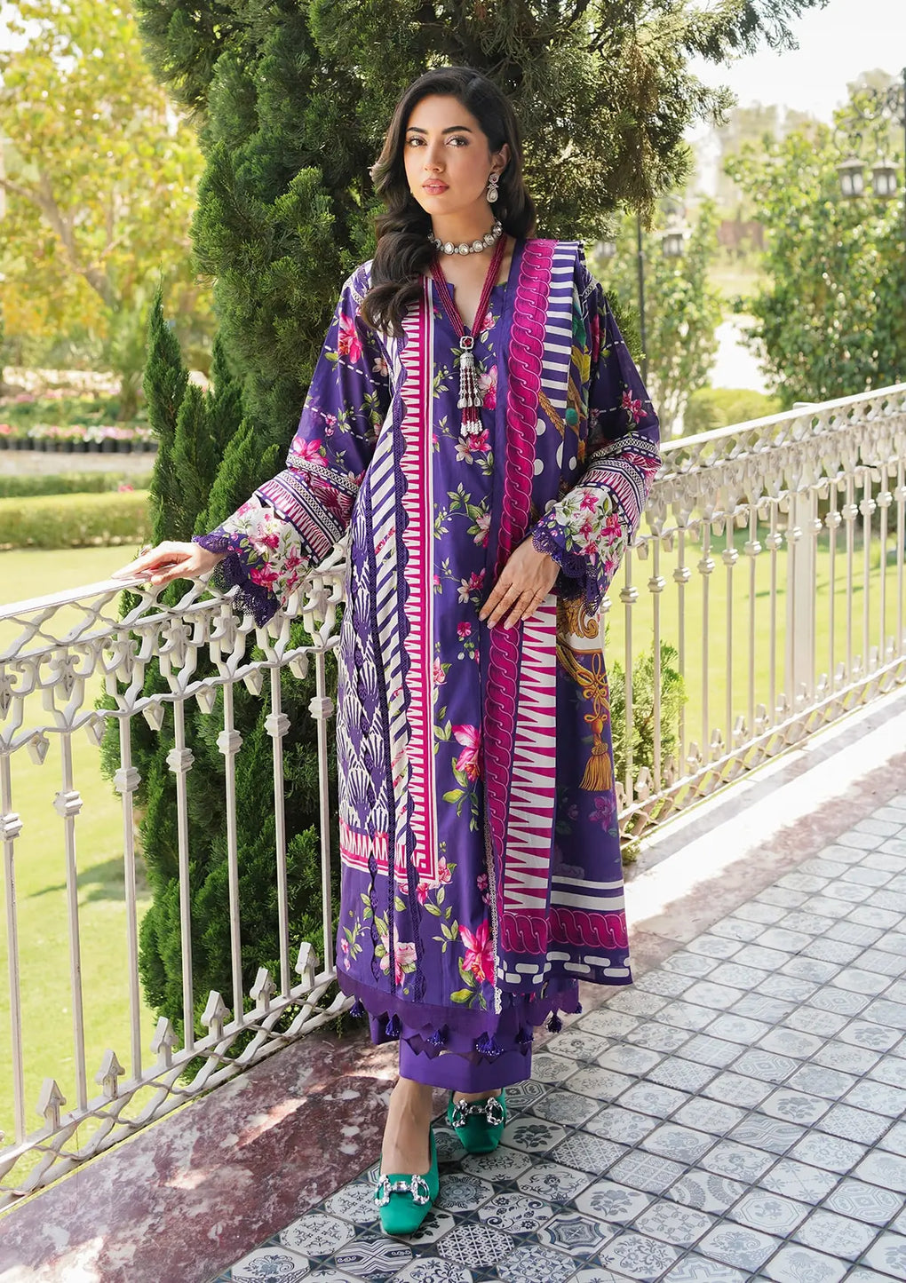 Elaf Premium | Printed Collection 24 | EEP-02B - Bloomie - Waniyas