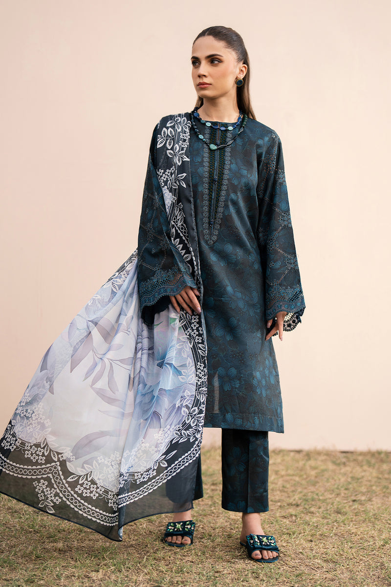 Baroque | Luxury Pret 24 | LAWN UF-608 - Designer Dress with Intricate embroidery and embellishments. Shop elegent wedding dress at Maria Faisal.