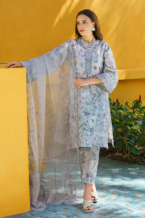 Baroque | Luxury Pret 24 | LAWN UF-580 - Designer Dress with Intricate embroidery and embellishments. Shop elegent wedding dress at Maria Faisal.