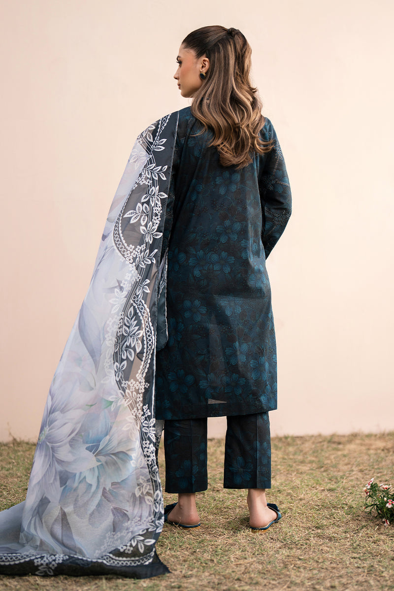 Baroque | Luxury Pret 24 | LAWN UF-608 - Designer Dress with Intricate embroidery and embellishments. Shop elegent wedding dress at Maria Faisal.