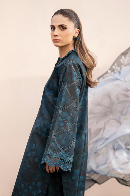 Baroque | Luxury Pret 24 | LAWN UF-608 - Designer Dress with Intricate embroidery and embellishments. Shop elegent wedding dress at Maria Faisal.