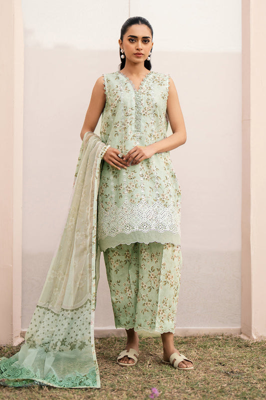 Baroque | Luxury Pret 24 | LAWN UF-609 - Designer Dress with Intricate embroidery and embellishments. Shop elegent wedding dress at Maria Faisal.