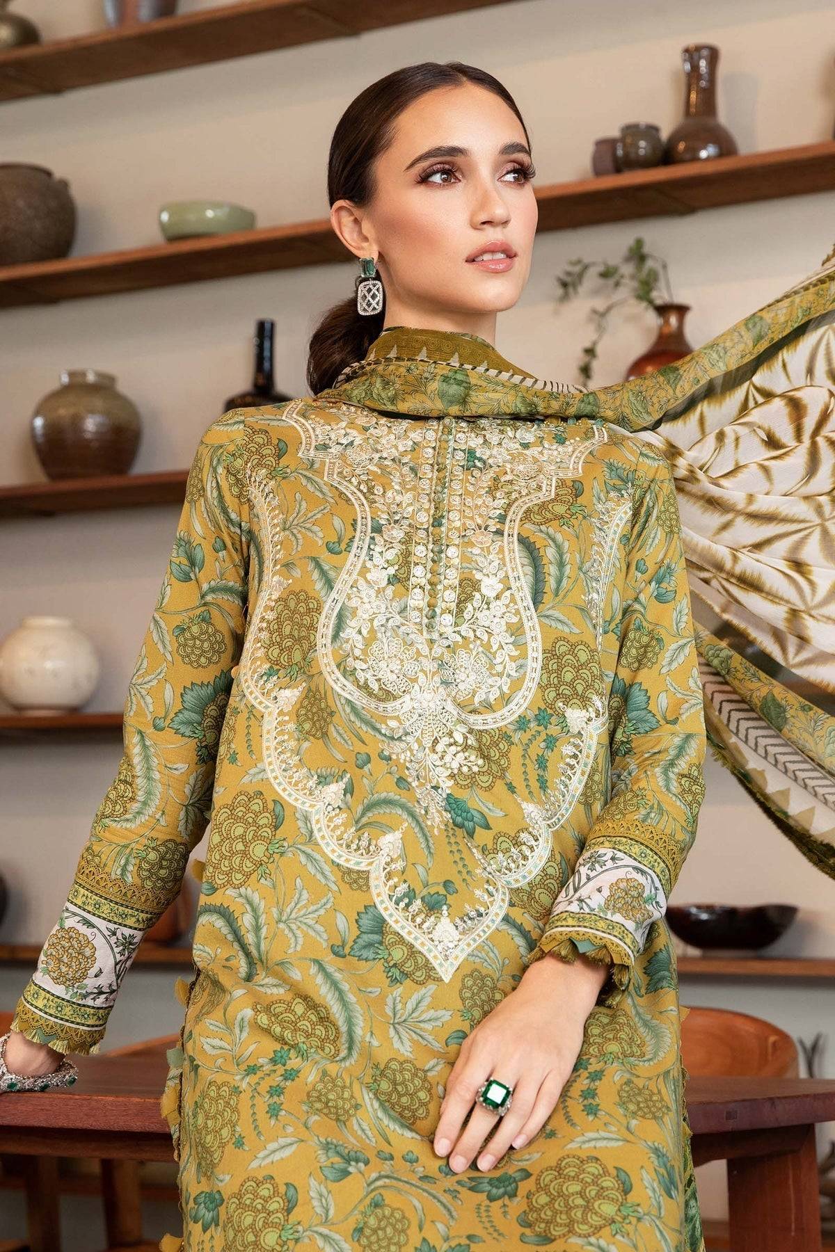 Maria B | M Prints 25 | MPT-2513-B by Maria Faisal - Registered Vendor of : Maria B - type : Ladies Clothes - 100% original wedding dresses