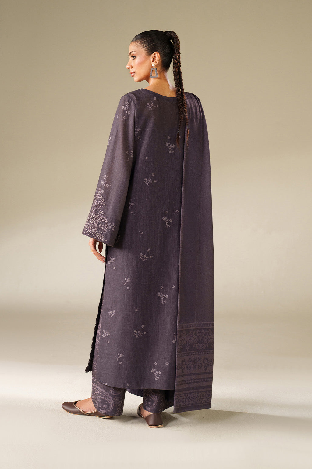 Iznik | Winter Chapter 25 | UE-558 Printed Khaddar - Casual Dress - available at Maria Faisal in UK and USA.