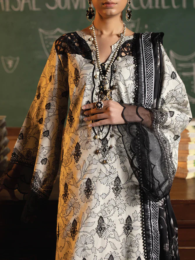 Faiza Faisal | Maya Luxury Lawn | Deniz - Maria Faisal