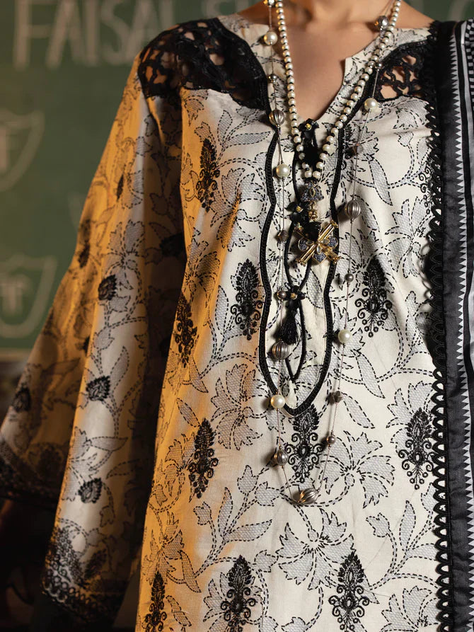 Faiza Faisal | Maya Luxury Lawn | Deniz - Maria Faisal