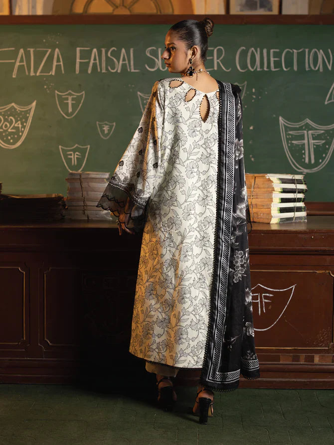 Faiza Faisal | Maya Luxury Lawn | Deniz - Maria Faisal