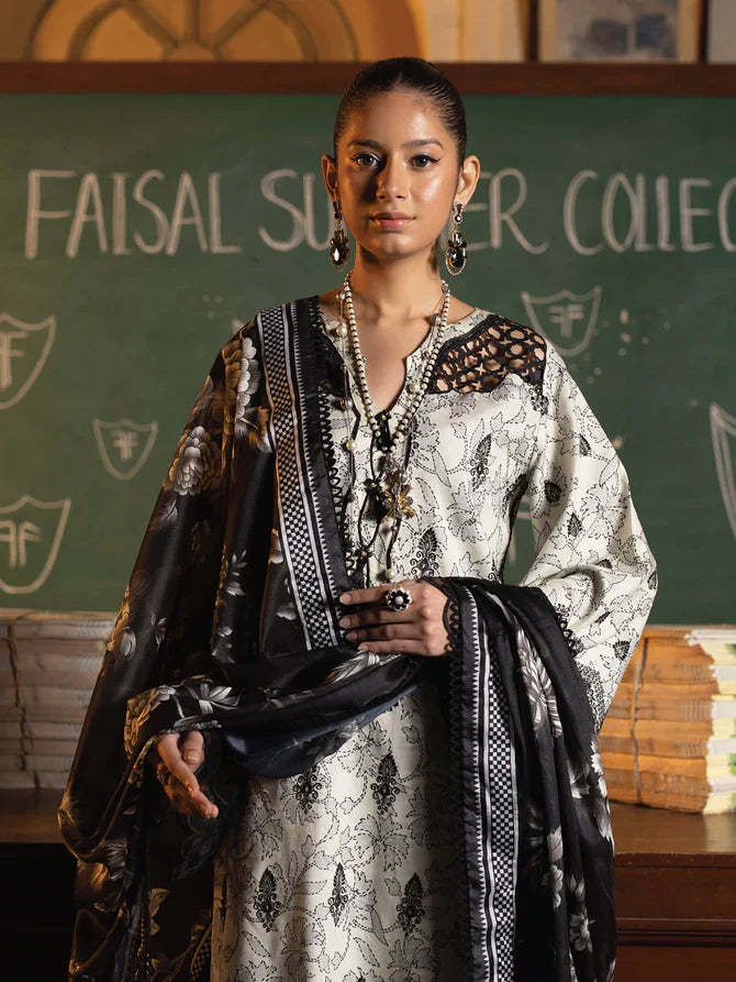 Faiza Faisal | Maya Luxury Lawn | Deniz - Maria Faisal