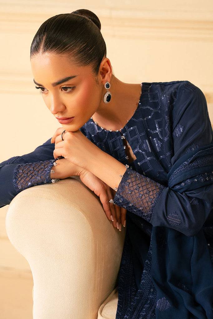 Cross Stitch | Luxe Atelier 25 | INDIGO BLUE by Maria Faisal - Registered Vendor of : Cross Stitch - type : Ladies Clothes - 100% original wedding dresses