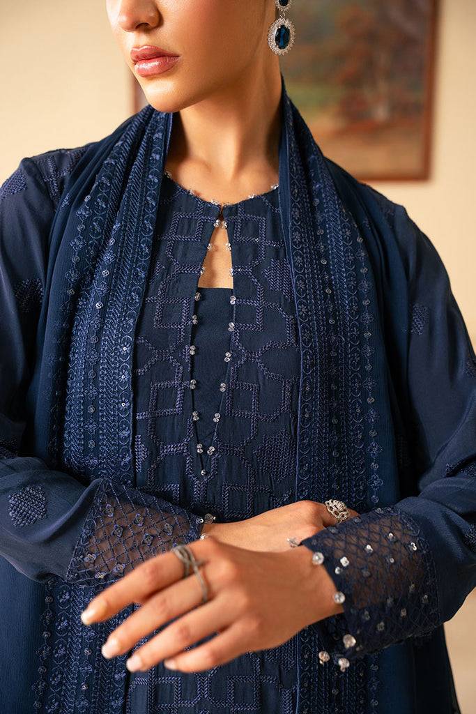 Cross Stitch | Luxe Atelier 25 | INDIGO BLUE by Maria Faisal - Registered Vendor of : Cross Stitch - type : Ladies Clothes - 100% original wedding dresses
