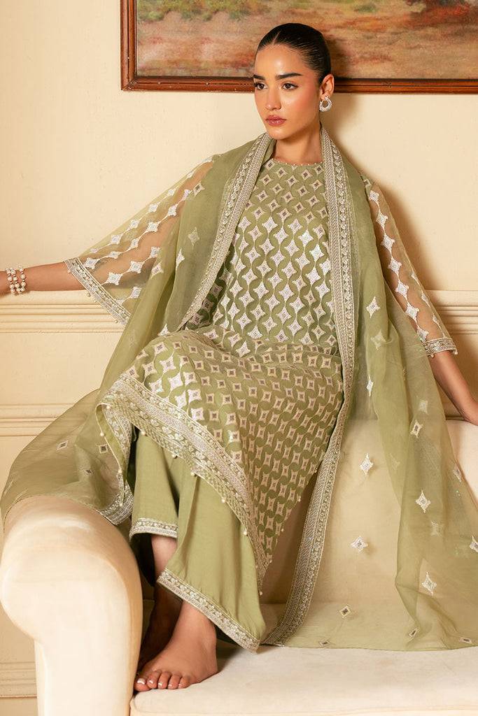 Cross Stitch | Luxe Atelier 25 | MINTED SAGE by Maria Faisal - Registered Vendor of : Cross Stitch - type : Ladies Clothes - 100% original wedding dresses