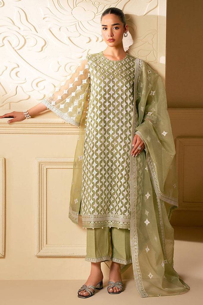 Cross Stitch | Luxe Atelier 25 | MINTED SAGE by Maria Faisal - Registered Vendor of : Cross Stitch - type : Ladies Clothes - 100% original wedding dresses