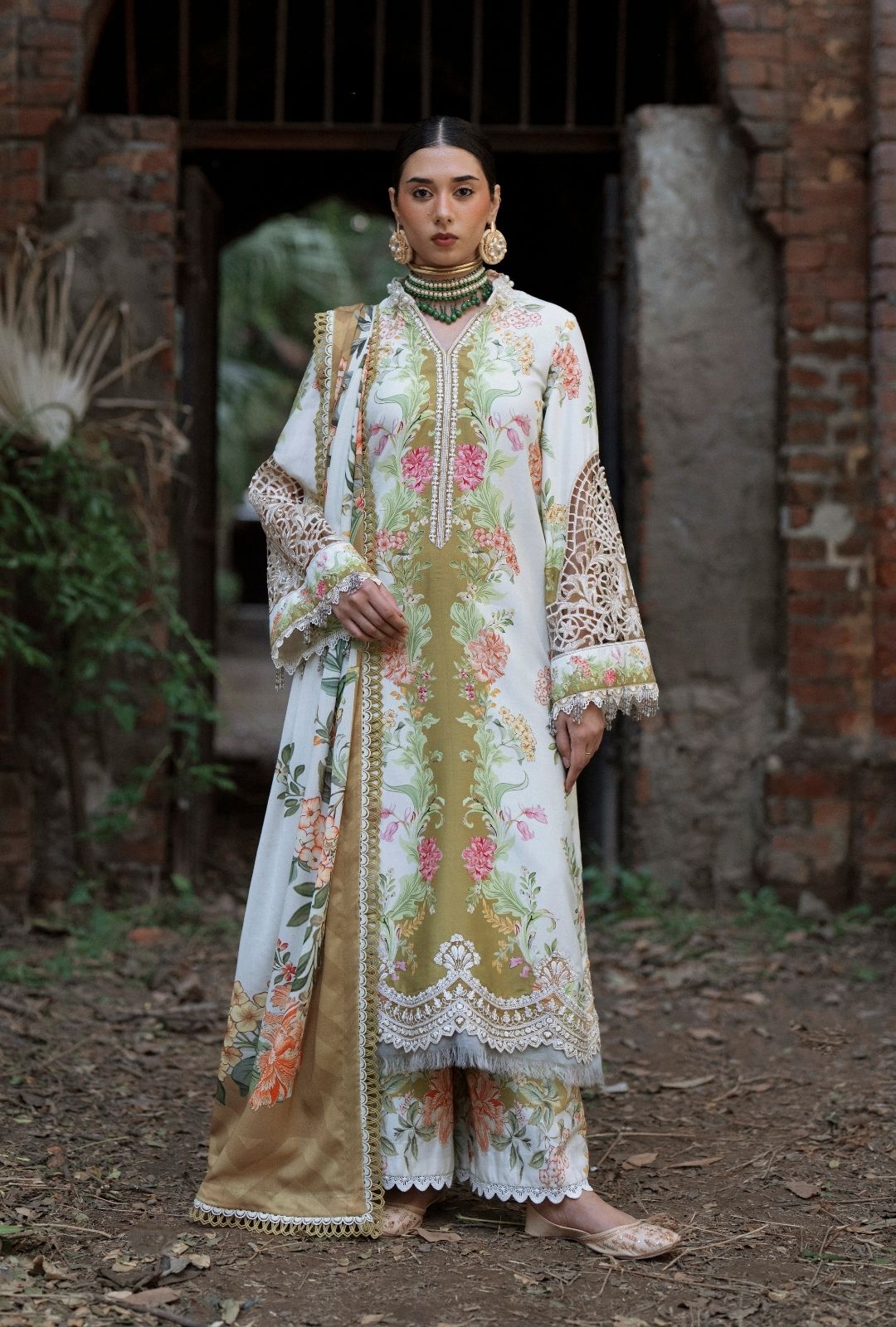 AJR Couture | Sard Sham | Gulrukh - Casual Dress - available at Maria Faisal in UK and USA.