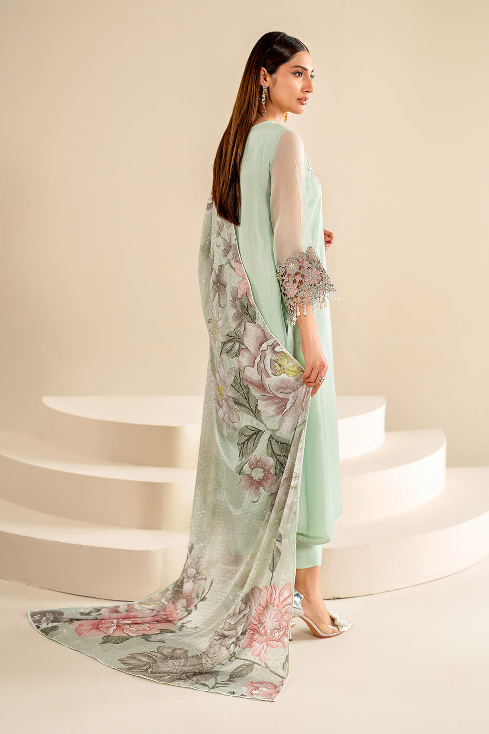 Baroque | Luxury Pret 24 | CHIFFON PR-920 - Designer Dress with Intricate embroidery and embellishments. Shop elegent wedding dress at Maria Faisal.