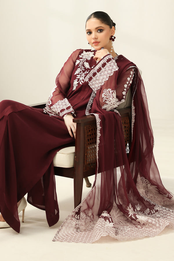 Baroque | Luxury Pret 25 | EMBROIDERED CHIFFON PR-1160 - Ladies Clothes - Maria Faisal