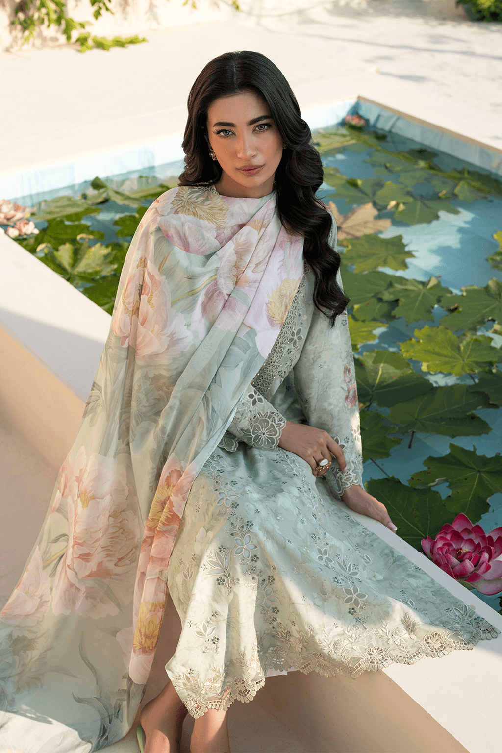 Iznik | Festive Lawn 25 | EFL-07 by Maria Faisal - Registered Vendor of : Iznik - type : Ladies Clothes - 100% original wedding dresses