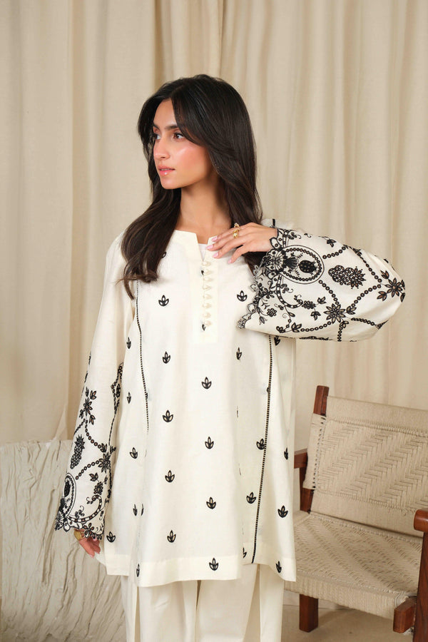 Noor by Saadia Asad | Noor Pret 25 | D2 - Monochrome Flair - Ladies Clothes - Maria Faisal