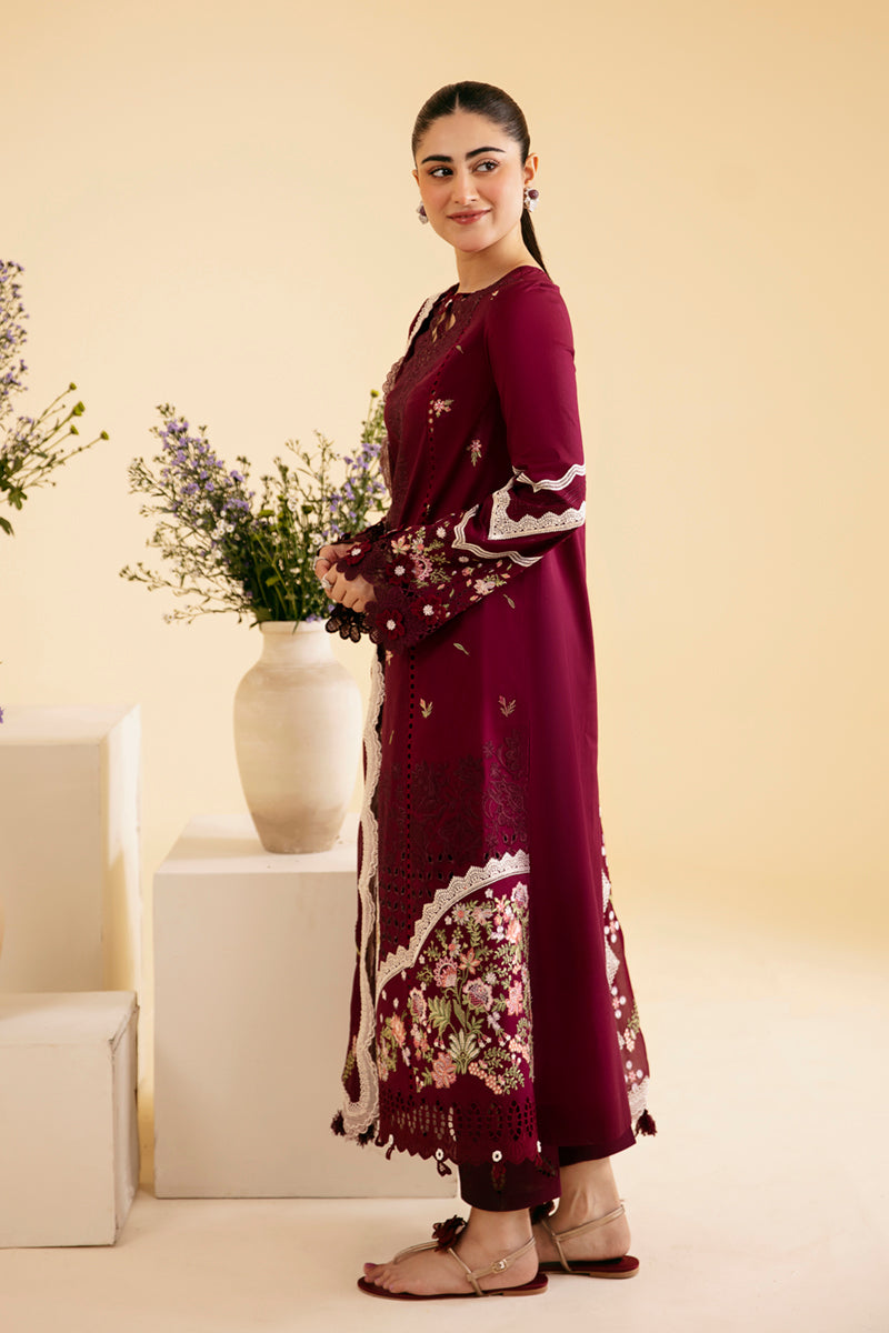 Qalamkar | Qlinekari Luxury Lawn | SQ-11 ZENAL - Designer Dress with Intricate embroidery and embellishments. Shop elegent wedding dress at Maria Faisal.