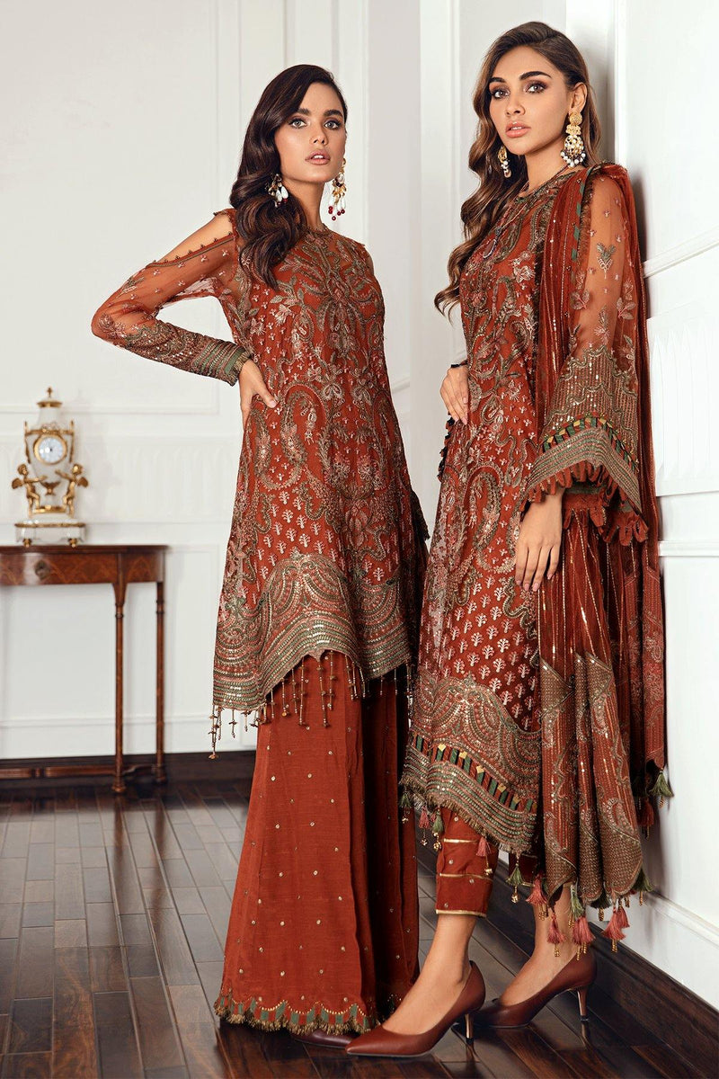 Jazmin | Formals Collection | NET UN-4018 - Ladies Clothes - Maria Faisal
