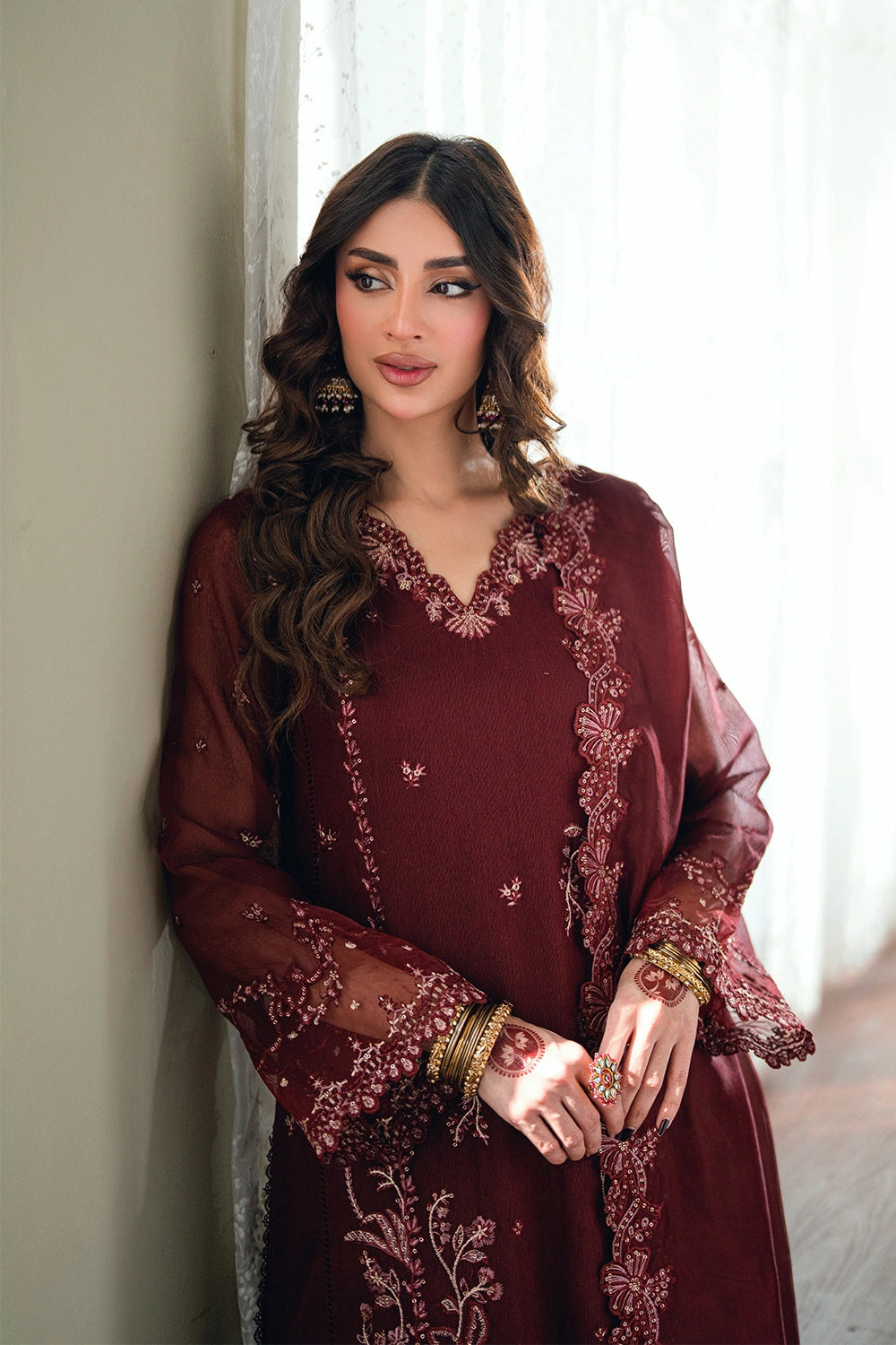 Azure | Eid Drop | Hibiscus - Formal Dress - available at Maria Faisal in UK and USA.
