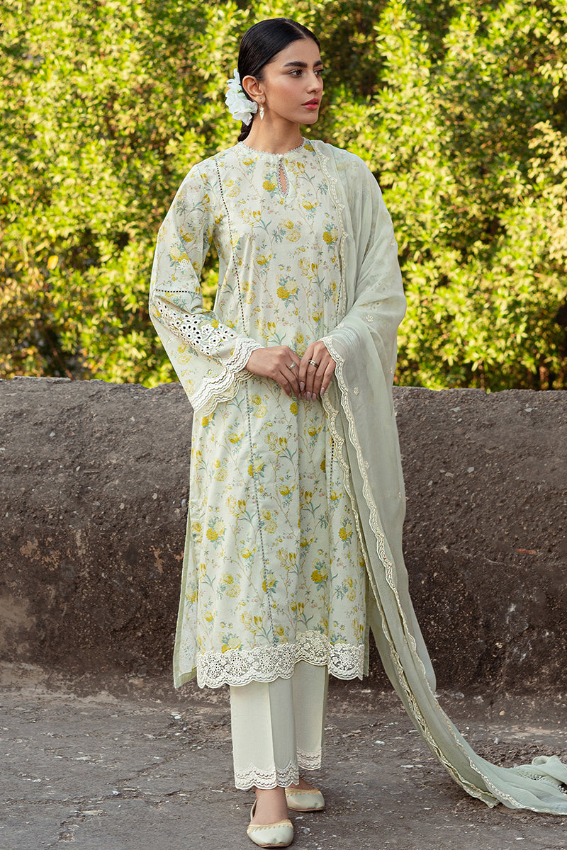 Cross Stitch | Premium Lawn 24 | LIME PRIMROSE - Ladies Clothes - Maria Faisal