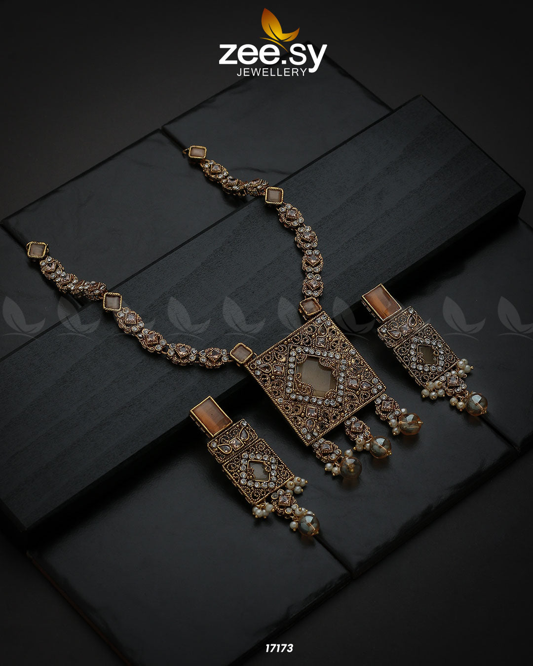 Captivating Crystals Necklace - Necklace Sets 