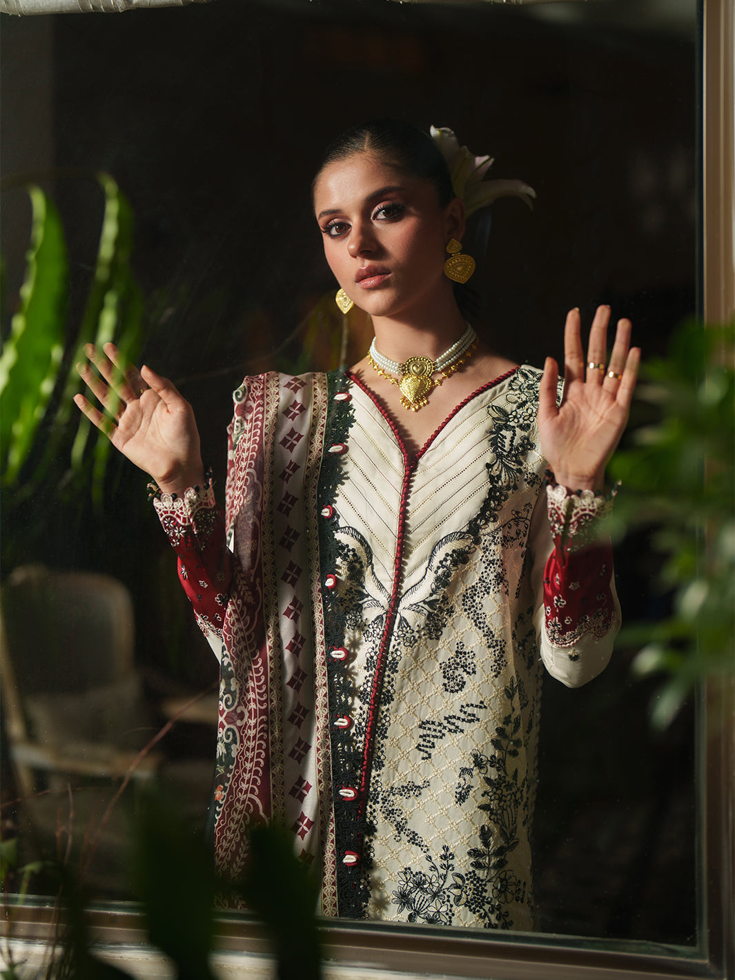Bin Ilyas | Heritage Dore | 171-A - Luxury Dress - available at Maria Faisal in UK and USA.