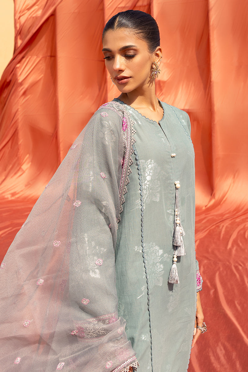 Cross Stitch | Eid Lawn 24 | SILVER SHINE - Designer Dress with Intricate embroidery and embellishments. Shop elegent wedding dress at Maria Faisal.